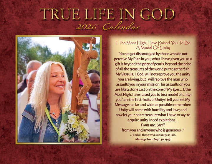 TLIG 2026 Religious Ecumenical Evangelizing Calendar; Each month has a TLIG Message